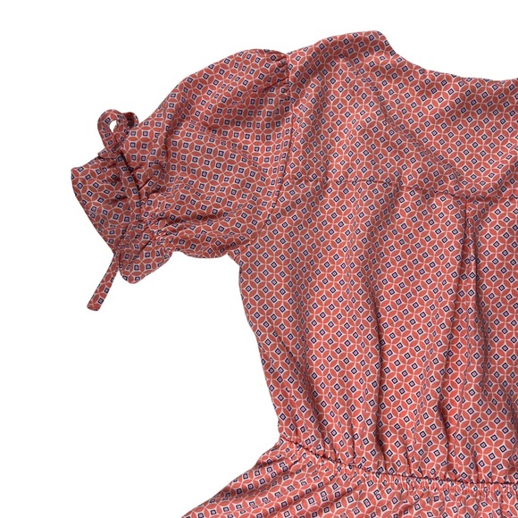 Meraki Women's Geometric Print Wrap Peplum Blouse with Lace Neckline Size M - Picture 11 of 11